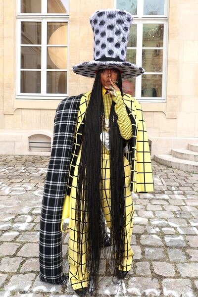 American singer Erykah Badu attends the Marni show in Paris. Getty Images