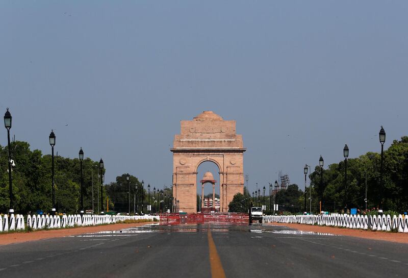 Air pollution level started to drop during a 21-day nationwide lockdown to slow the spreading of Coronavirus disease (COVID-19), in New Delhi, India, April 8, 2020. REUTERS