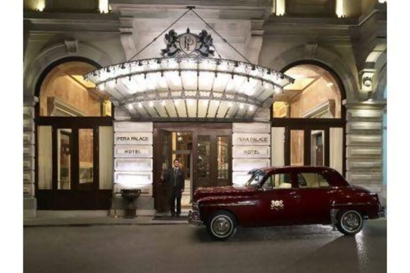 The main entrance of the Pera Palace Hotel in Istanbul. Courtesy Pera Palace Hotel