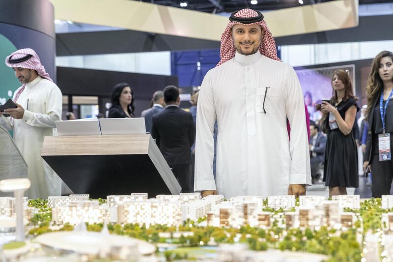 DUBAI, UNITED ARAB EMIRATES. 25 SEPTEMBER 2019. Opening day of the 2019 Cityscape Exhibition. Prince Khalid bin Alwaleed, Arada. (Photo: Antonie Robertson/The National) Journalist: Fareed Rahman. Section: Business.

