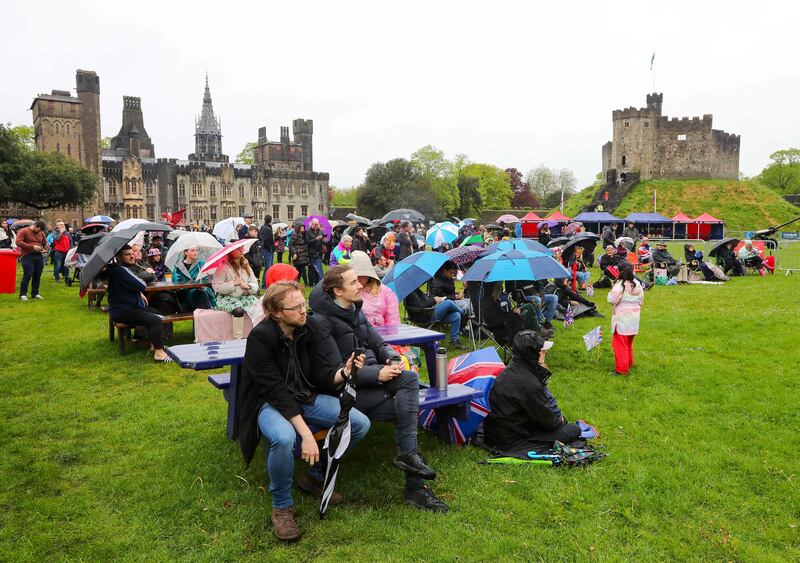 A screening at Cardiff Castle, in Wales. AFP