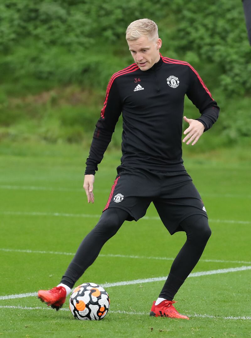 Donny van de Beek will be hoping to play against Leicester.