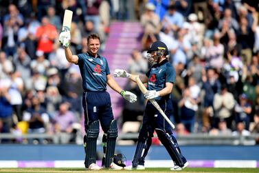 England wicketkeeper-batsman Jos Buttler, left, was in scintillating form against Pakistan on Saturday. Alex Davidson / Getty Images