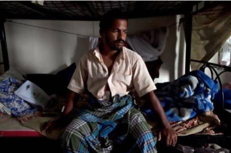 Muthu Kannan received bullet wounds when the US navy ship Rappahannock opened fired on the fishing boat he and others were on while they were off the coast of Jebel Ali on July 16, 2012. Jeff Topping/The National