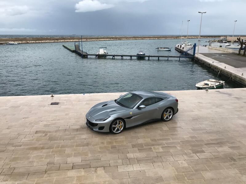 The Ferrari Portofino in Savelletri, Puglia, Italy. Adam Workman / The National