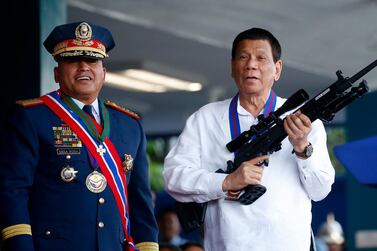 President Rodrigo Duterte, right, wants to move away from the Philippines colonial links. AP Photo