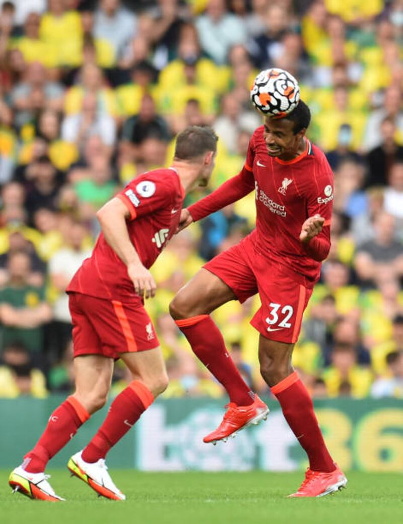 Joel Matip - 7: The centre back struggled with his distribution early on but settled into the game. He was composed and effective when the opposition had the ball.