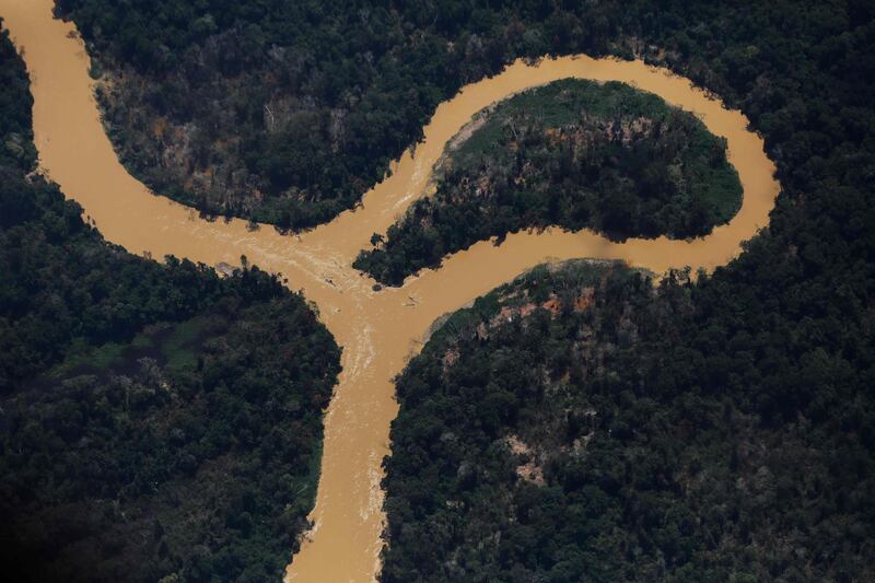 The Mucajai river in the Yanomami indigenous territory, Roraima state, Brazil. AFP