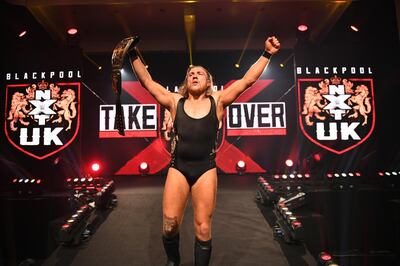 Pete Dunne retained his WWE United Kingdom Championship title in Blackpool. Image courtesy of WWE