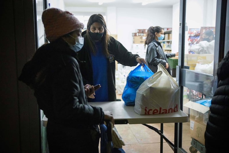 The Newham Community Project, in partnership with Abdullah Aid, provides a weekly food bank service where food and essentials are provided to over 1000 students every week. AFP