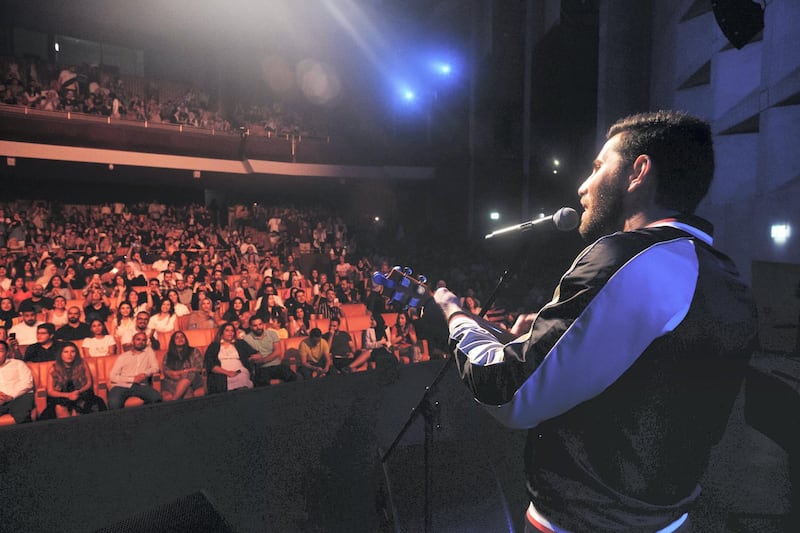 Jordanian 'razz' musician Aziz Maraka in concert in Abu Dhabi on September 20 