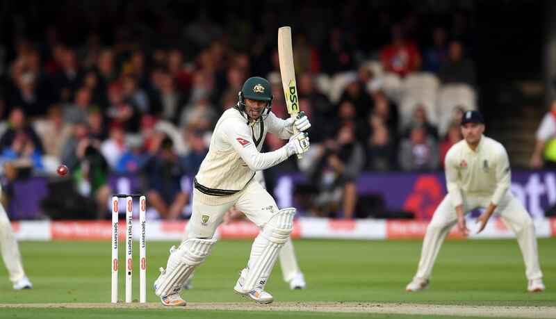 LONDON, ENGLAND - AUGUST 15: Usman Khawaja of Australia bats during day two of the 2nd Specsavers Ashes Test match at Lord's Cricket Ground on August 15, 2019 in London, England. (Photo by Gareth Copley/Getty Images)