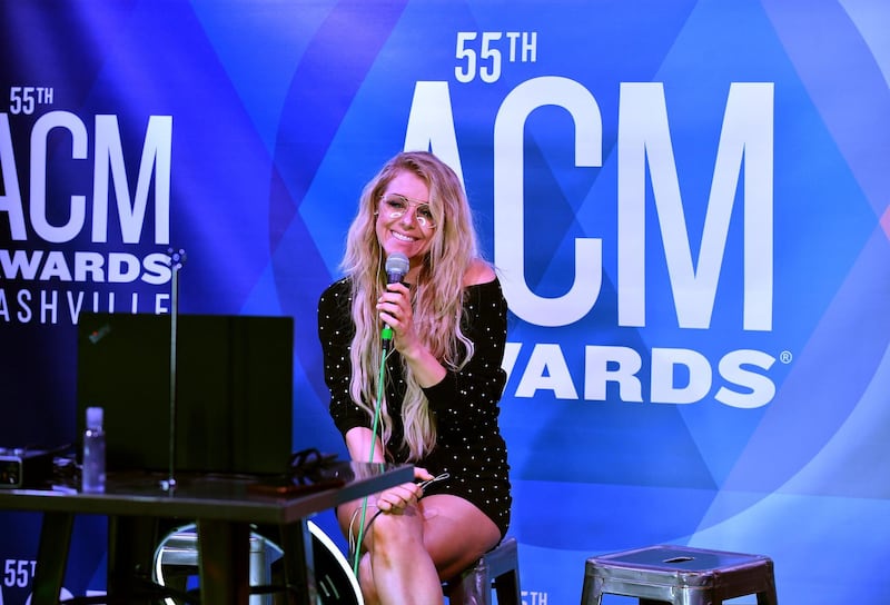NASHVILLE, TENNESSEE - SEPTEMBER 15: Lindsay Ell speaks during an interview at virtual radio row during the 55th Academy of Country Music Awards at Gaylord Opryland Resort & Convention Center on September 15, 2020 in Nashville, Tennessee.   Jason Davis/Getty Images for ACM/AFP