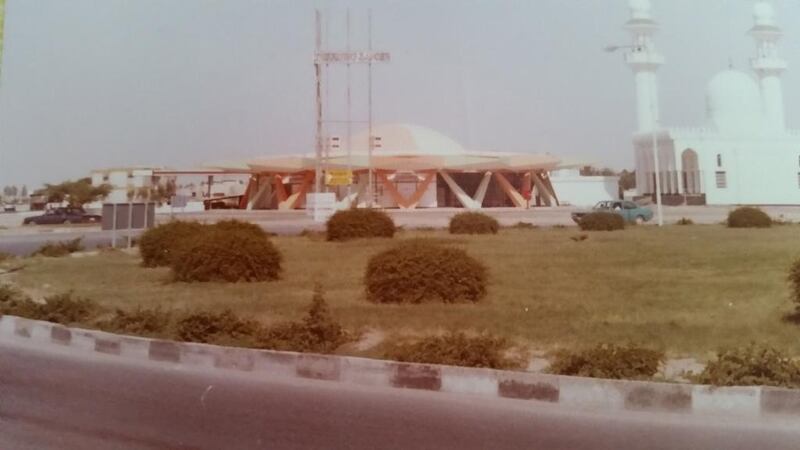 The Flying Saucer in the late 1970s or early 1980s taken by its first proprietor, the French pastry chef Gerard Reymond, who came to the UAE from France in 1978. In 1981 Reymond left the Flying Saucer for Dubai's first modern mall, the Al Ghurair Centre in Deira, where he established his Gerard Cafe chain. (Courtesy: Gerard Reymond)
