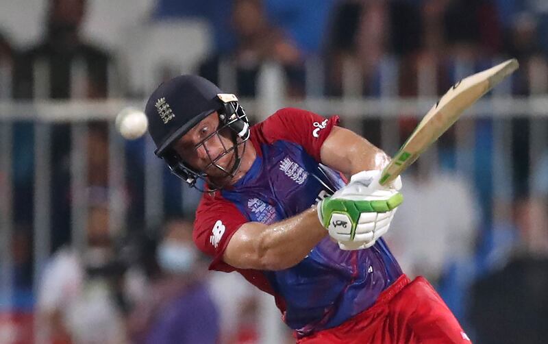 England's Jos Buttler scored a blistering century against Sri Lanka at the T20 World Cup in Sharjah on Monday, November 1, 2021. AP