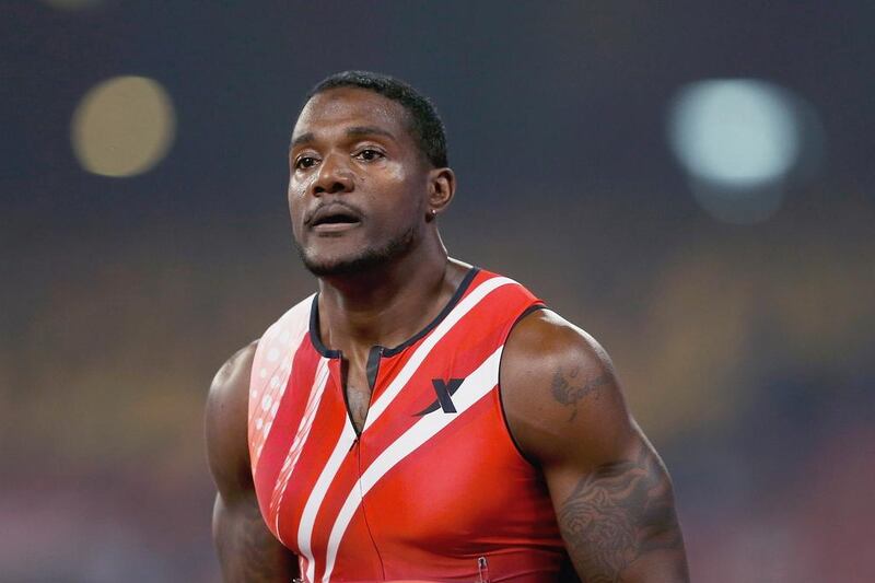 Justin Gatlin shown after winning the men's 100m at the 2014 IAAF World Challenge in Beijing. Lintao Zhang / Getty Images