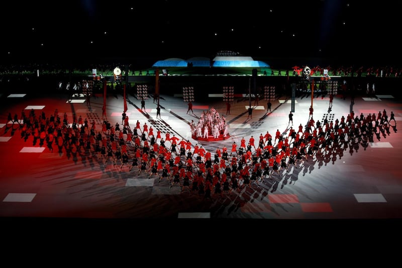 Artists perform during the Opening Ceremony. Getty Images