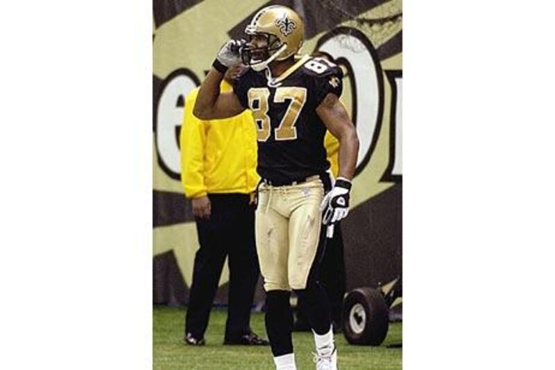 The New Orleans Saints were penalised for unsportsmanlike conduct after this celebration by the wide receiver Joe Horn.