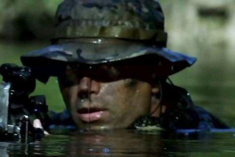 A Navy Seal in Act of Valor.