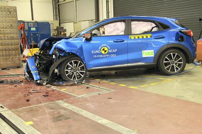 Manufacturers need to provide several vehicles for car safety tests. Courtesy Euro NCAP