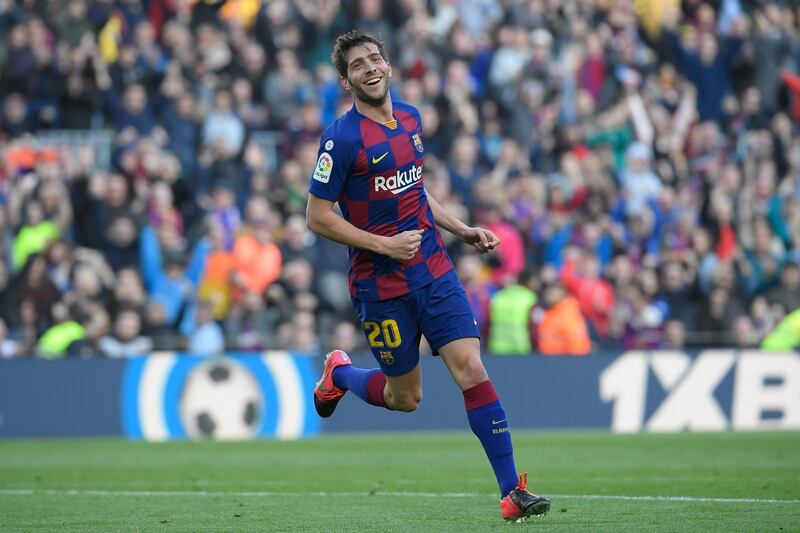 Spanish defender Sergi Roberto, £164,840 a week. AFP