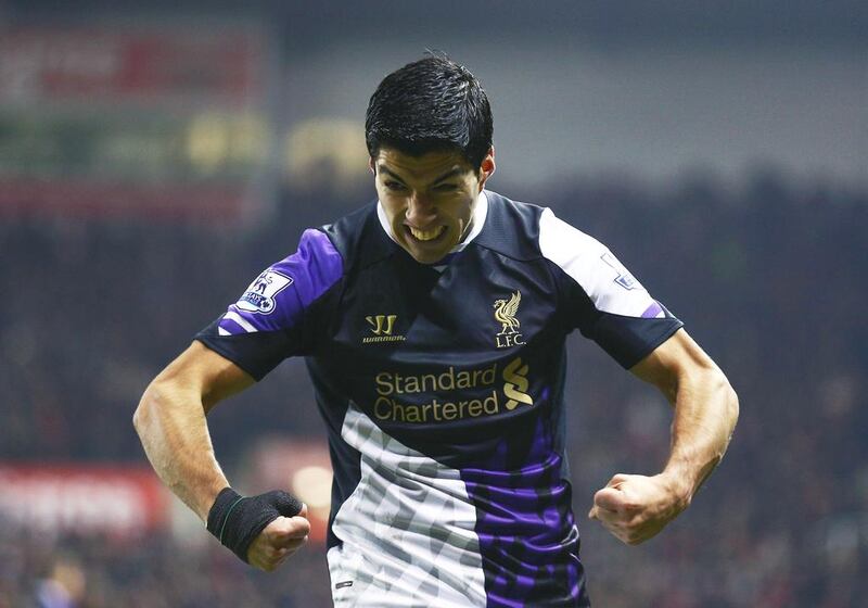 Liverpool's Luis Suarez scored twice against Stoke. Getty Images