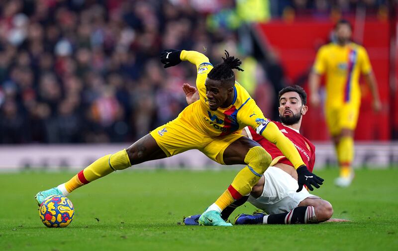 Wilfried Zaha - 6: Palace talisman had game’s first shot on target but struck shot straight at De Gea from distance. Well marked by United, given little time on the ball and couldn’t make mark against former club. PA