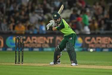 NAPIER, NEW ZEALAND - DECEMBER 22: Mohammad Rizwan of Pakistan plays a shot during the third game of the International T20 series between New Zealand and Pakistan at McLean Park on December 22, 2020 in Napier, New Zealand. (Photo by Kerry Marshall/Getty Images)