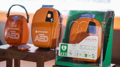 Automated external defibrillators were delivered to sports clubs for the disabled with training by the National Ambulance service. Photo: National Ambulance