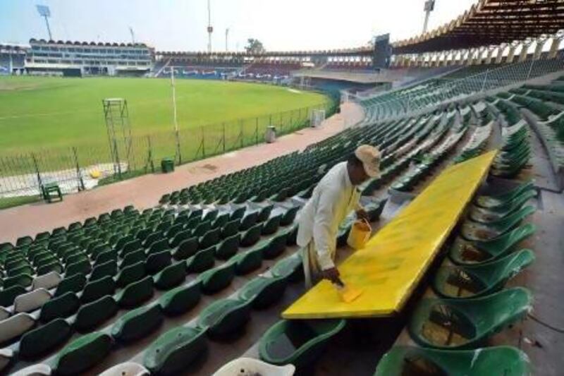 The Gaddafi Stadium in Lahore could be abuzz if it hosts the Pakistan Super League matches in March. Arif Ali / AFP