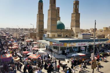 A market it in the southern Iraqi city of Nasiriyah, May 15, 2020. AFP