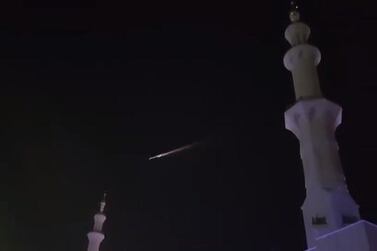 The object in the sky, as seen over Sheikh Zayed Mosque. Courtesy Kat Risner.