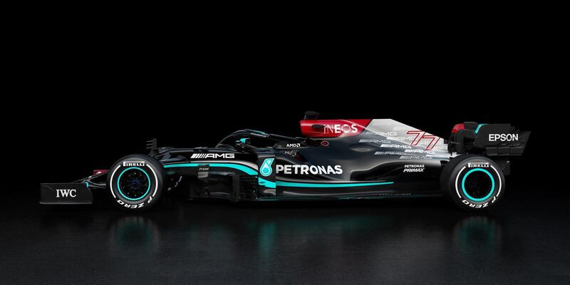 The Mercedes-AMG F1 W12 E Performance car. AFP