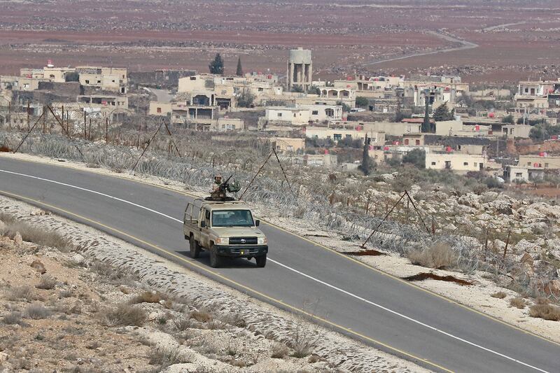 A Jordanian border patrol near Syria. AFP
