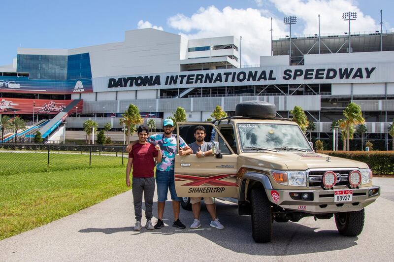 At the Daytona International Speedway racetrack in Florida