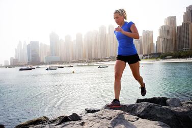 Dubai-based health coach Heidi Jones is a Lululemon running ambassador. Courtesy Majid Al Futtaim