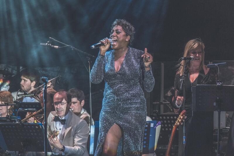 Mica Paris performs during Andrew Lloyd Webber - A Musical Celebration, as part of his 70th Birthday celebration at The Royal Hospital Chelsea on June 17, 2018 in London, England.