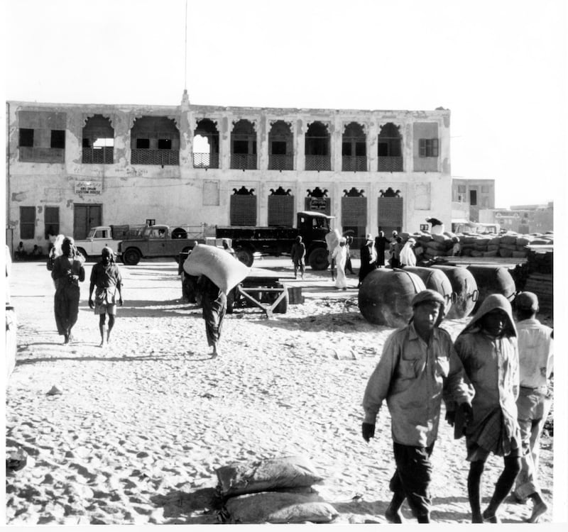 The Customs House in Abu Dhabi, 1950s. The British Petroleum office was on the first floor. Photo: BP