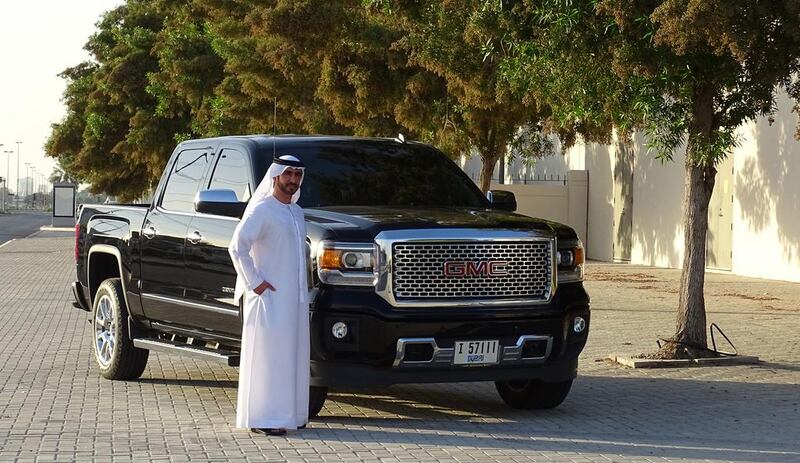 Mohammad Al Redha says his nagging the dealership every day about his GMC Sierra Denali led to an offer to become a brand ambassador for the car maker. Courtesy GMC