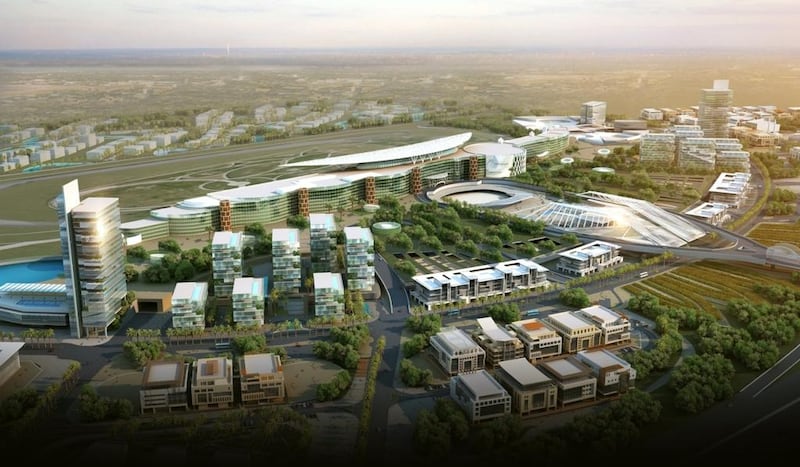 Construction has begun on the newly branded Meydan Avenue – previously known as Diamond Business Park – which sits in the shadows of The Meydan Hotel, Racecourse and Grandstand. Courtesy Meydan