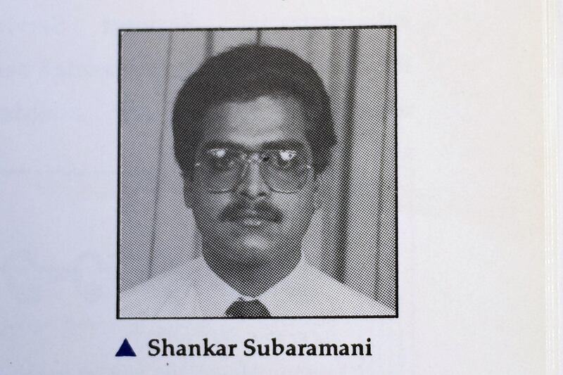 DUBAI, UNITED ARAB EMIRATES - - -  March 24, 2013 ---  Shankar Subramani is one of the longest staying faculty members at the Dubai Womens College. This is a photo of him from 1992  Subramani, who started as a teacher is now the Business Program Chair.  The Higher Colleges of Technology - Dubai Women's College will be celebrating its 25th anniversary.   ( DELORES JOHNSON / The National )