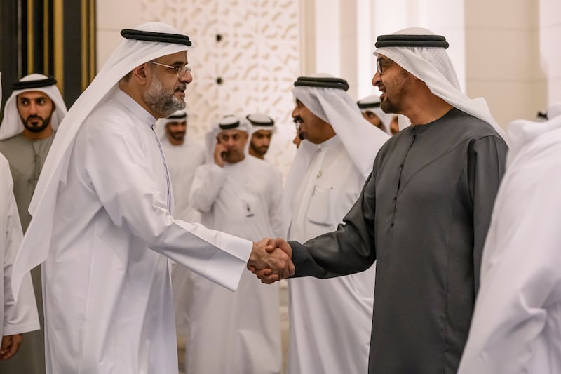 The President with Sheikh Sultan bin Mohammed Al Qasimi, Crown Prince of Sharjah
