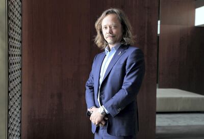 Brock Pierce, an American entrepreneur, philanthropist, former US Presidential candidate and actor known for his work in the cryptocurrency industry at the InterContinental hotel in Dubai Festival City in Dubai on May 25,2021. Pawan Singh / The National. Story by David