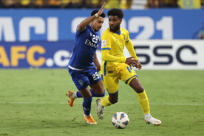 Al Hilal midfielder Salem Al Dawsari, left, in action. AFP