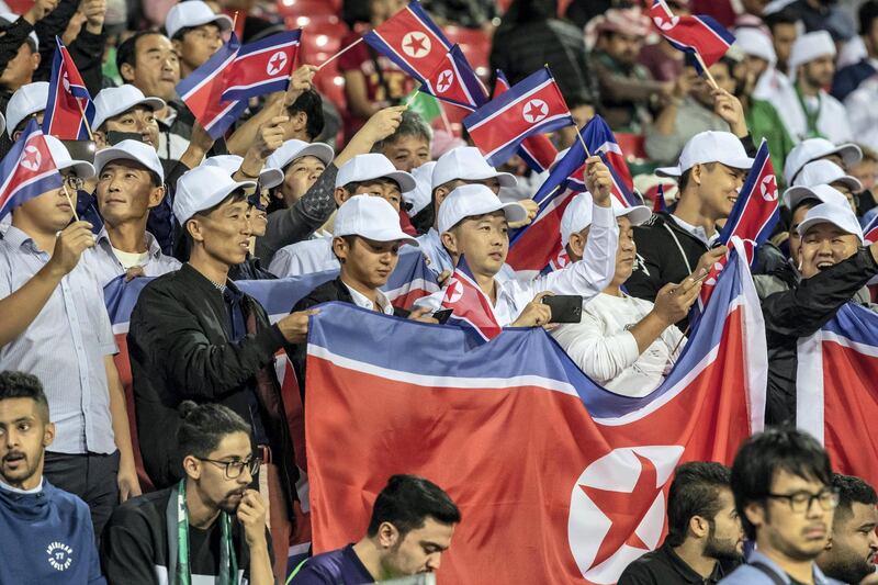 DUBAI, UNITED ARAB EMIRATES.  08 JANUARY 2019. AFC Football at Rashid Stadium. Saudi Arabia vs DPR Korea (North Korea). Fan pictures before the game. (Photo: Antonie Robertson/The National) Journalist: None. Section: Sport.