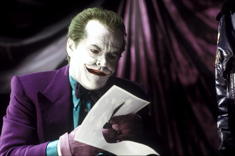 6. Jack Nicholson as Joker in 'Batman' (1989).