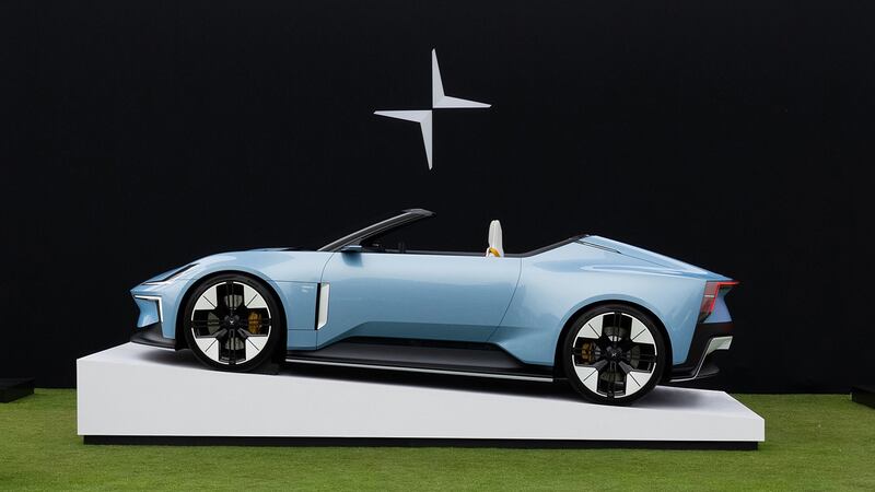 The Polestar 6 LA Concept on display at the Pebble Beach Concours d'Elegance.