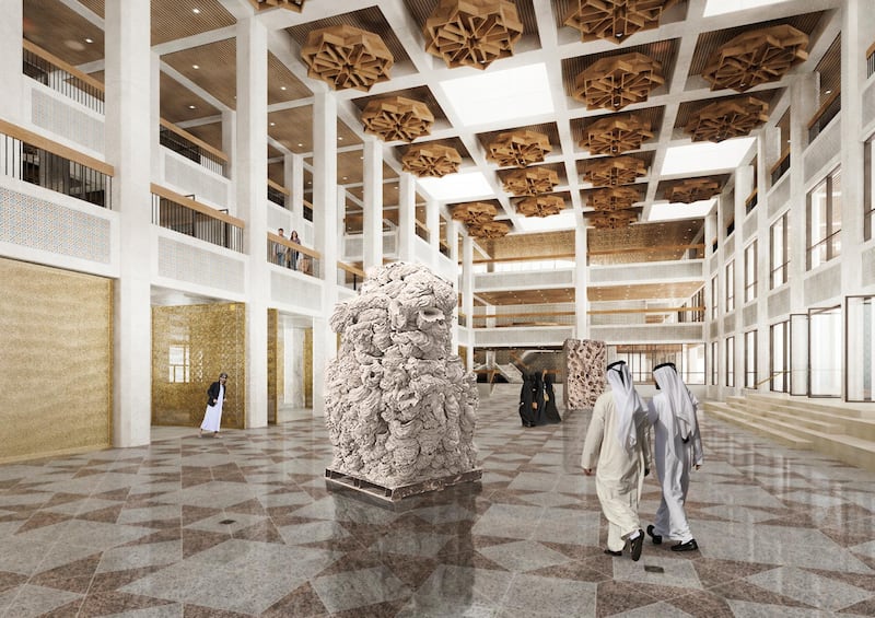 An artist rendering of Qasr Al Hosn fort and surrounding area.
( Provided by the Abu Dhabi Tourism and Culture Authority ) *** Local Caption ***  on07mr-qasr-07.jpg