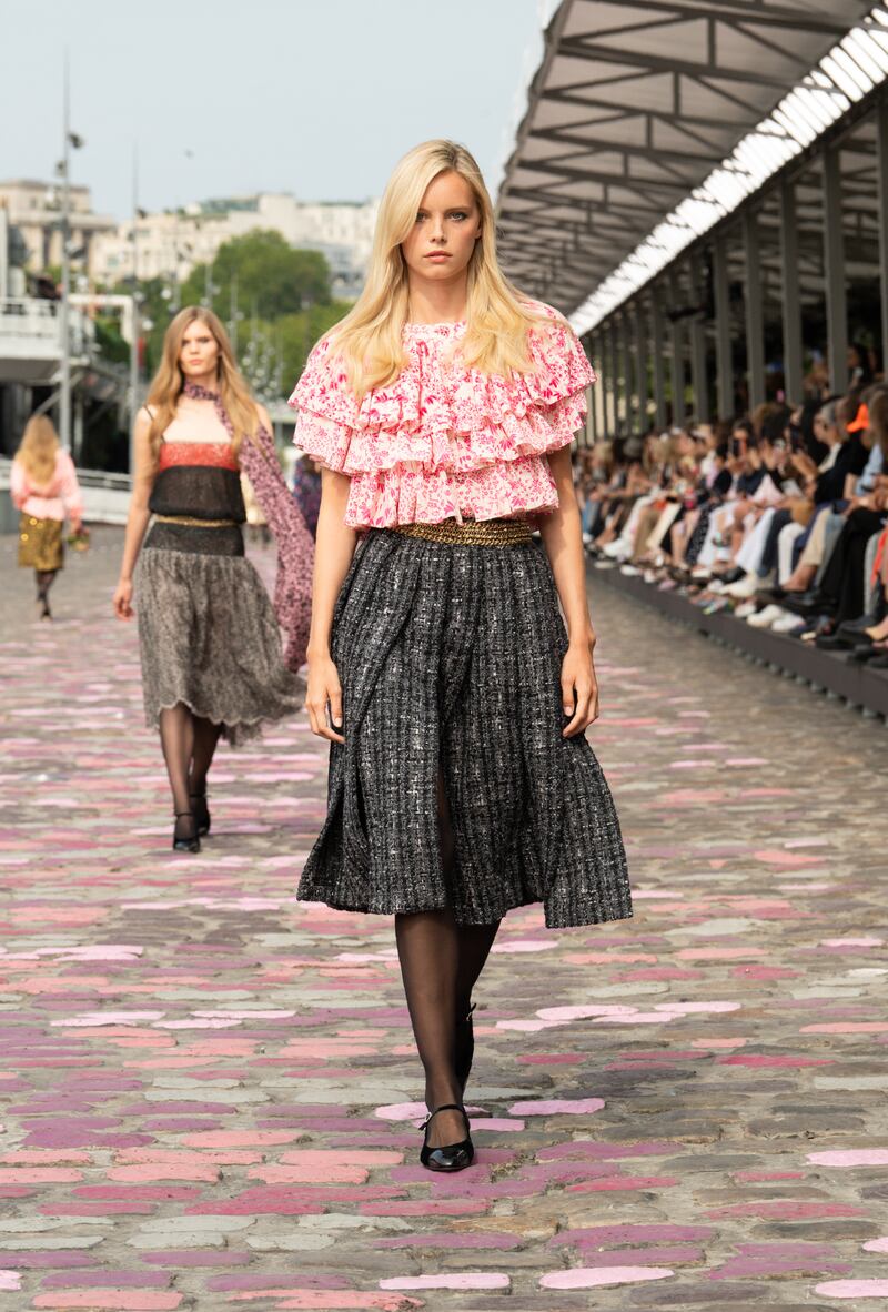 A model walks the runway for the Chanel autumn/winter 2023-2024 haute couture show in Paris on July 4. Photo: Chanel