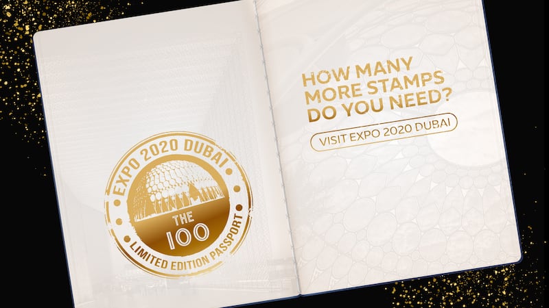 Visitors with a minimum of 100 stamps in their yellow passport can present it at an Expo visitor centre to receive the white passport for free. Expo 2020 Dubai
